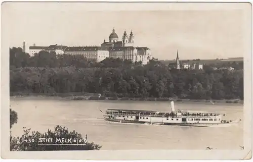 AK Stift Melk sur le Danube, unhil.