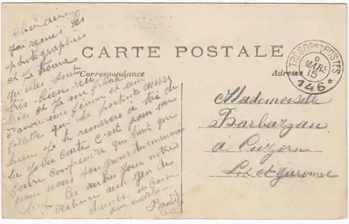 CPA Sermaize-les-Bains, Bataille de la Marne, 11. Sept. 1914, Place de Hotel de Ville, gel. 1915