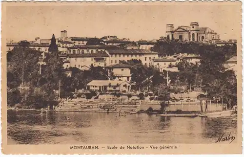 CPA Montauban, Ecole de Natation, Vue generale, gel. 1949