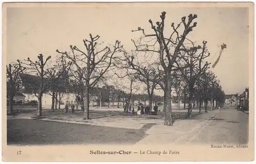CPA Selles sur Cher, Le Champ de Foire, gel.