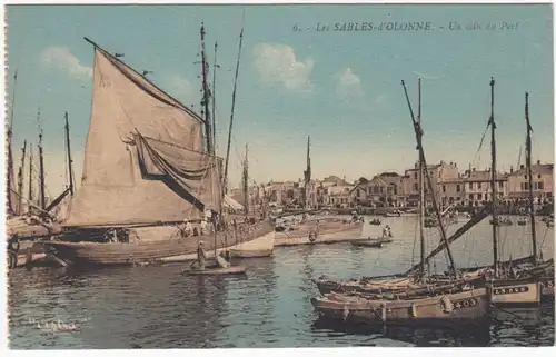 CPA Sables d'Olonne, Un Coin du Port, uns.