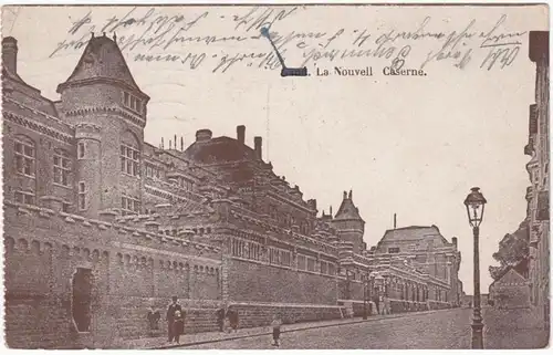 CPA Gand, La Nouvell, Caserne, Kaiserliche Deutsche Feldpost, gel. 1918