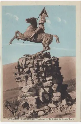 CPA Le Ballon d'Alsace, La Statue de Jeanne d ' Arc, unl.