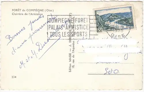 CPA Forêt de Compiègne, Clairière de l'Armistice, gel. 1955