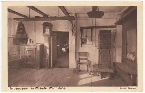 AK Heidemuseum Wilsede, Wohnstube, ungel.