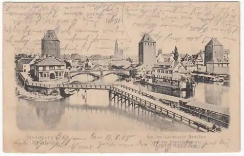 CPA Strasbourg, Vue des Ponts-Couverts, gel. 1905