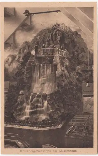AK Kreuzberg, Wasserfall am Kaiserdamm, Ausstellung Gas- und Wasser, Berlin 1929