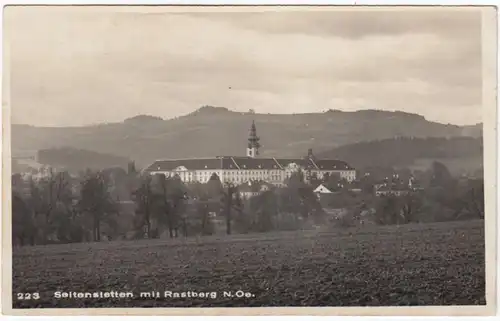 AK Seitenstetten mit Rastberg und Stift, gel.