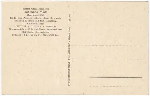 AK Brockscheid, Eifeler Glockengießerei, ungel.