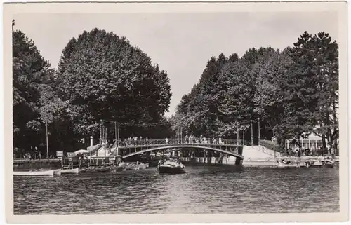 CPA Annecy, Le Pont des Amours, imparfait