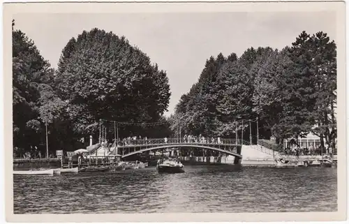CPA Annecy, Le Pont des Amours, ungel.