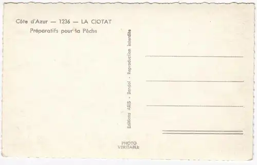 CPA La Ciotat, Préparatifs pour la Peche, ohn.