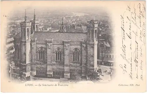 CPA Lyon, Le Sanctuaire de Fourviere, englout. 1903