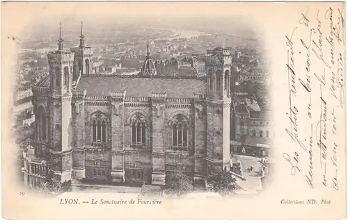 CPA Lyon, Le Sanctuaire de Fourviere, gel. 1903