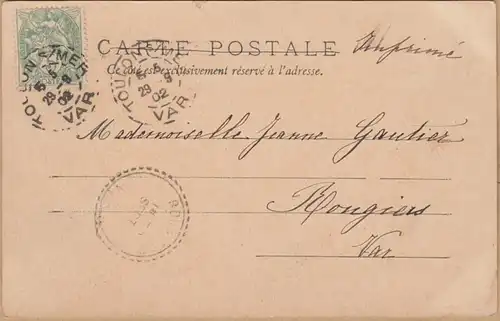 CPA Toulon, Plage des comprimés, gel. 1902