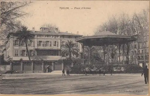 CPA Toulon, Place d'Armes, gel.