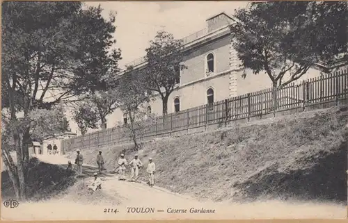 CPA Toulon, Caserne Gardanne, Militaire Post, gel. 1915