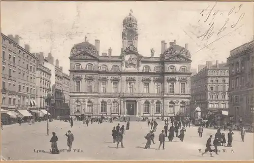 CPA Lyon, L'Hôtel de Ville, en 1903.