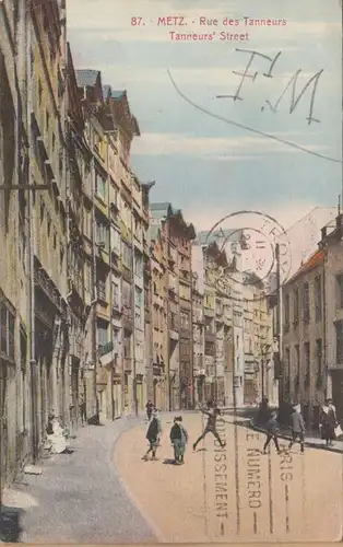 CPA Metz, Rue des Tanneurs, gel. 1924