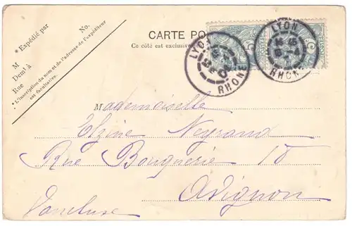 CPA Lyon, Cours Gambetta, gel. 1904