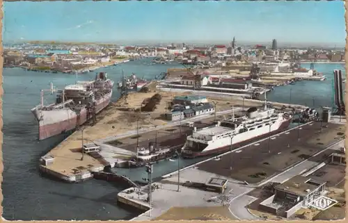 CP Dunkerque, Panorama du Port, vue sur l'Ecluse Trystram