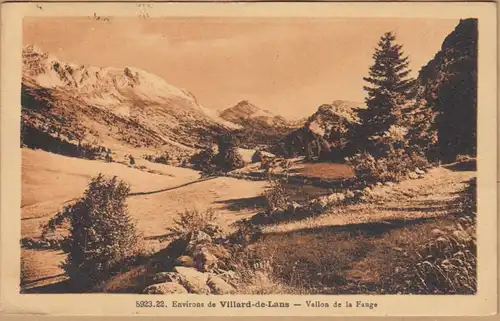 CPA Villard-de-Lans, Vallon de la Fauge, engl. 1935