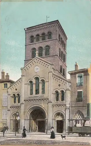 CPA Grenoble, La Cathedrale, ungel, datiert 1919