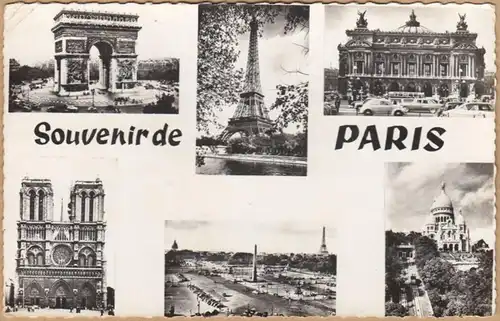 CPA Souvenir de Paris, gel. 1962