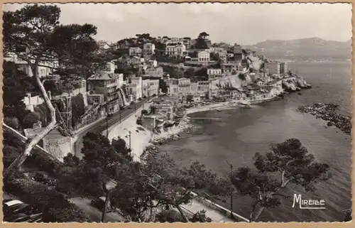 CPA Marseille, La Corniche, l'Anse du Prophete, ungel.