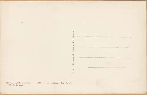 CPA Peira Cava, La Table d'orientation, uns.