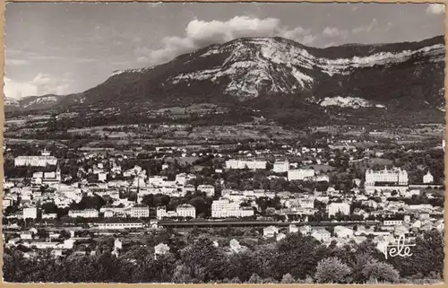 CPA Aix les Bains, Vue generale et Mont Revard, gel.