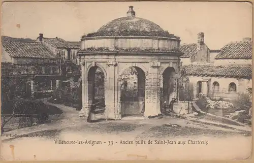 CPA Villeneuve-lès-Avignon, Ancien puits de Saint-Jean aux Chartreux, gel.1904