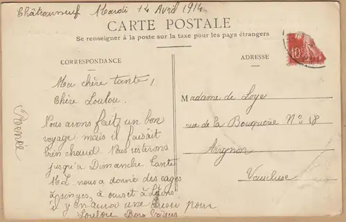CPA Chateauneuf d'Isere, Chapelle de Saint-Hugues, Son Jardin et sa Citerne romaine, gel. 1914