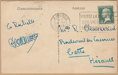 CPA La Rochelle, L'Hotel de Ville, gel. 1925