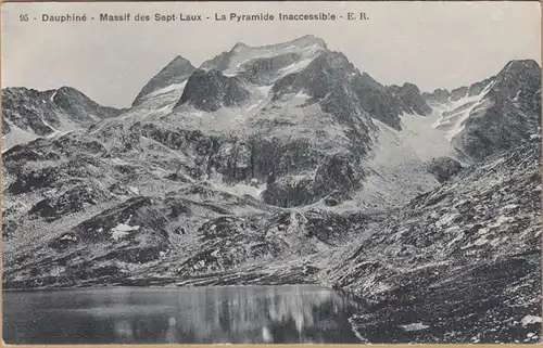 CPA Allevard, Massif des Sept. Laux, La Pyramide Inaccessible, ungel.