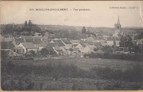 CPA Moulin Engilbert, Vue generale, gel.