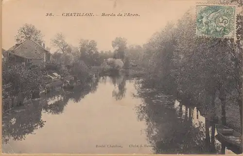 CPA Chatillon-en-Bazois, Les Bords de L'Aron, gel. 1907