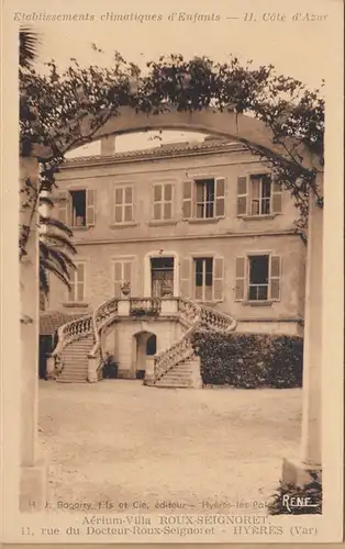 CPA Hyeres, Aerium Villa, Roux Seignoret, rue du Docteur-Roux Seignoret, ungel.