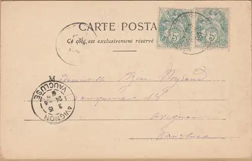 CPA Grignan, Vue generale et du Chateau, englout. 1903