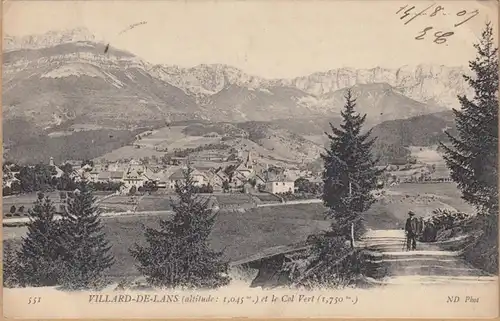 CPA Villard-de-Lans et le Col Vert, gel.