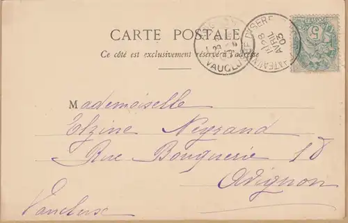 CPA Châteauneuf d'Isere, Vue generale, gel. 1903