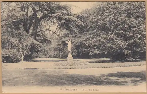 CPA Toulouse, Le Jardin Royal, gel. 1928