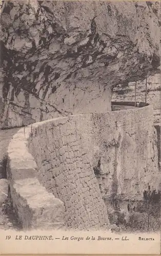 CPA Le Dauphine, Les Gorges de la Bourne, gel.