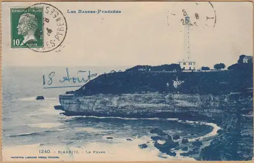 CPA Les Biarritz, Le Phare, gel.