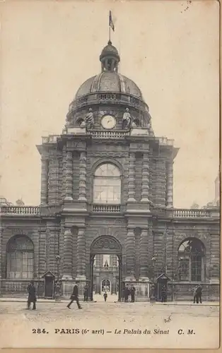 CPA Paris, Le Palais du Senat, gel. 1937