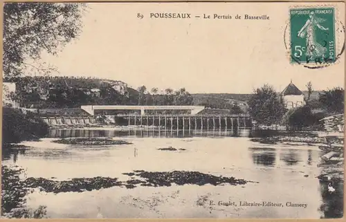 CPA Pousseaux, Le Pertuis de Basseville, gel. 1910