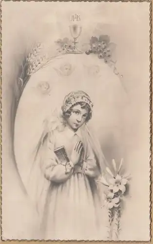 CPA JHS, Enfant en prière, ungel.