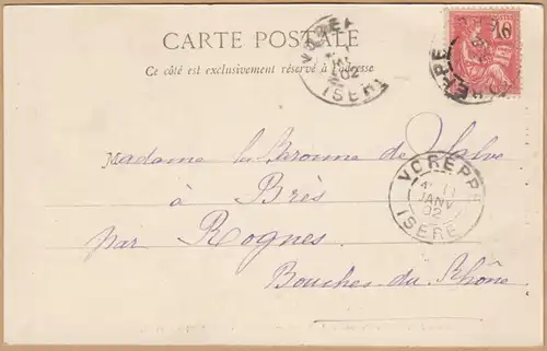 CPA Route de la Grande Chartreuse, Le Sappey et Chamechaude, gel. 1902