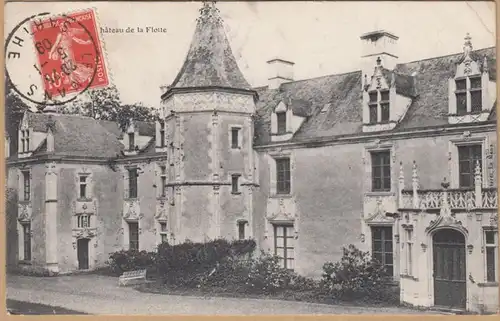 CPA Lavenay, Château de la Flotte, englouti 1909