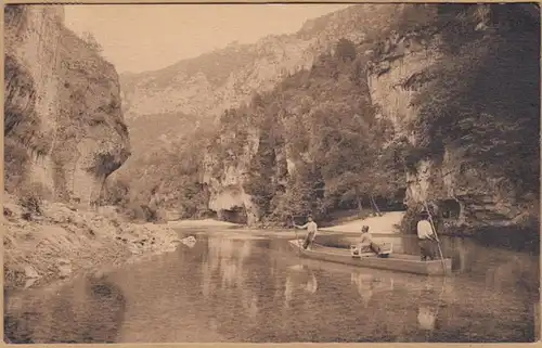 CPA Gorges du Tarn, Sortie des Detroits, gel. 1934